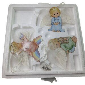 Bradford Exchange Small Blessings 3 Angel Ornaments Vintage Third Issue A1803